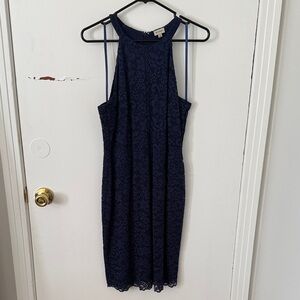 Daniel Cremieux Navy Midi Lace Dress